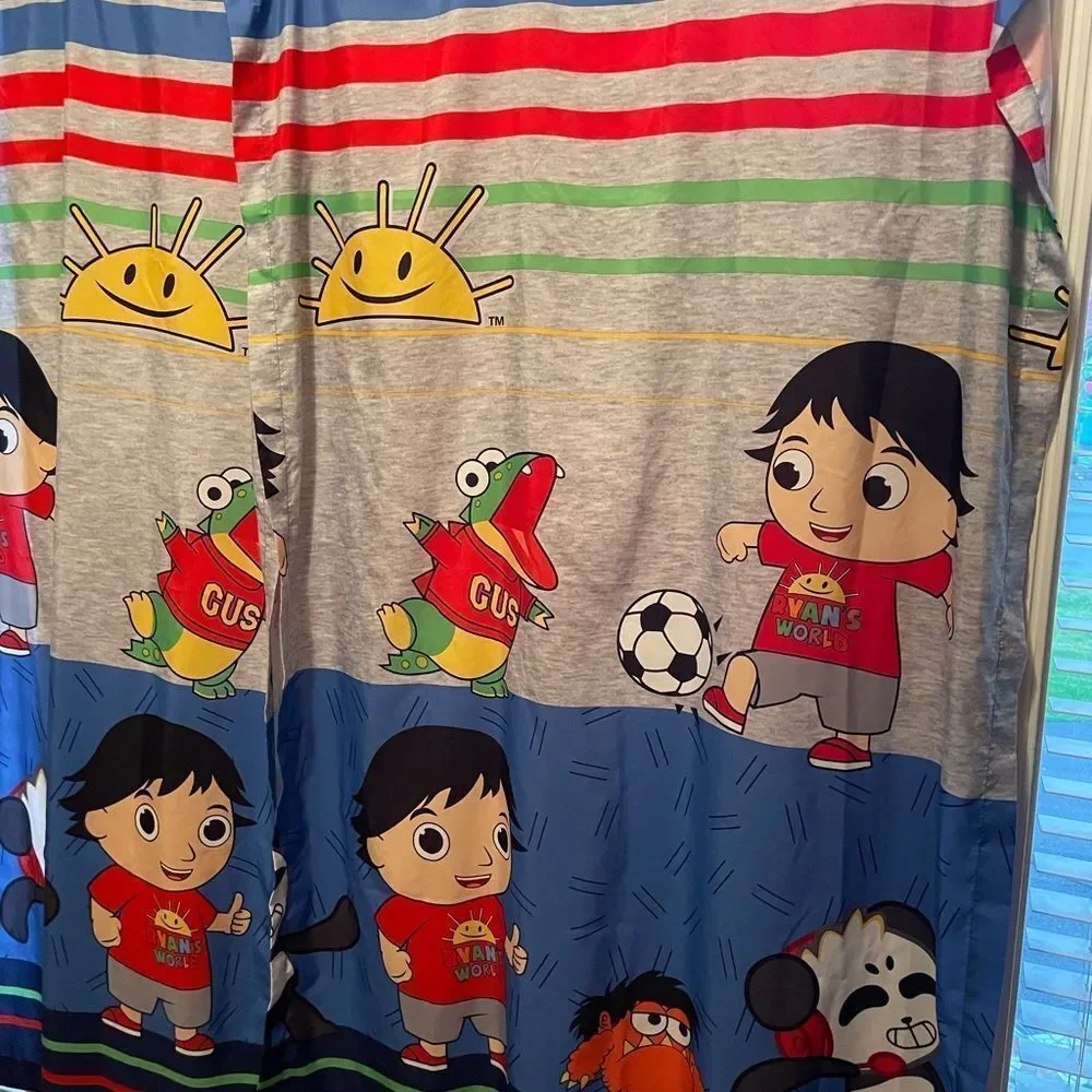 Ryan’s World Curtains set of 2 Panels OR Flat Sheets!